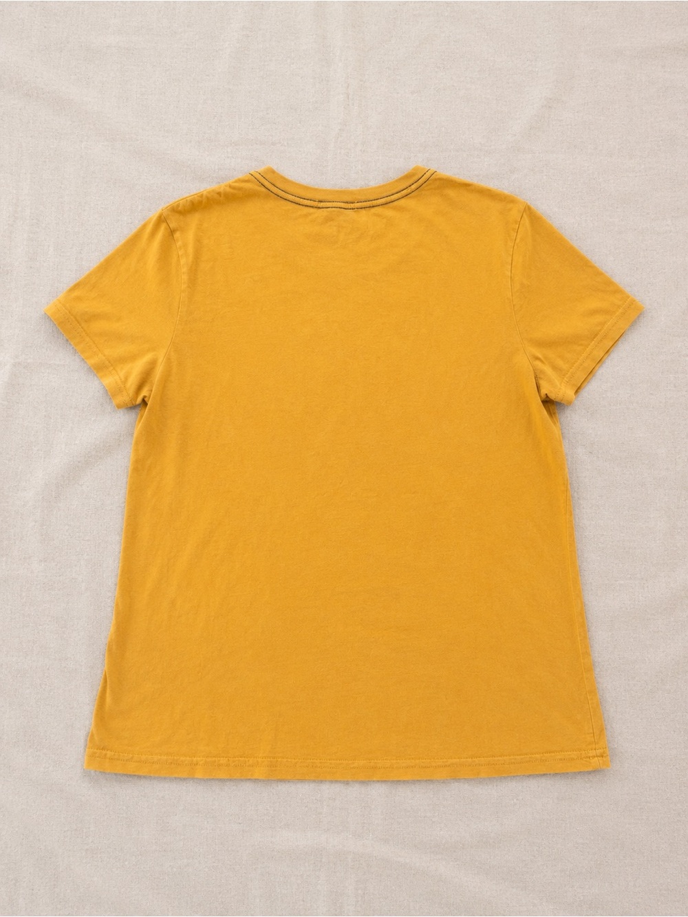 Vintage Y2K Lucky Brand Graphic Tee Mustard Yellow Grunge M - Picture 4 of 5